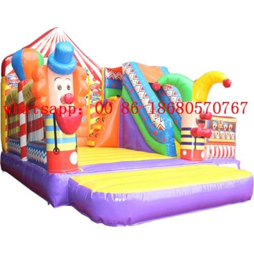 Children home backyard rental business inflatable clown combination castle with