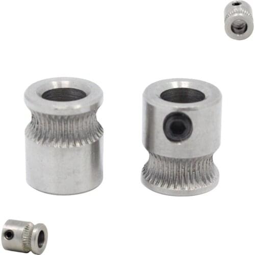 MEGA 2pcs MK8 MK7 Feeder Gear Bore 5mm Extruder Pulley 1.75mm 3.0mm Filament 3D Printers Parts Extrusion Wheels 5mm Pulleys