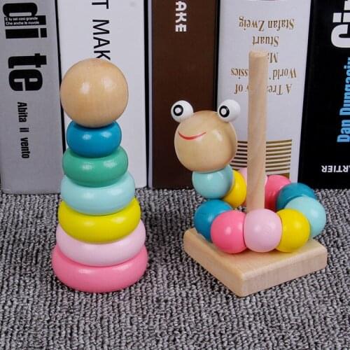 Montessori Toys Educational Wooden Toys for Children Early Learning Baby Exercise Fingers Flexible Twist Insects