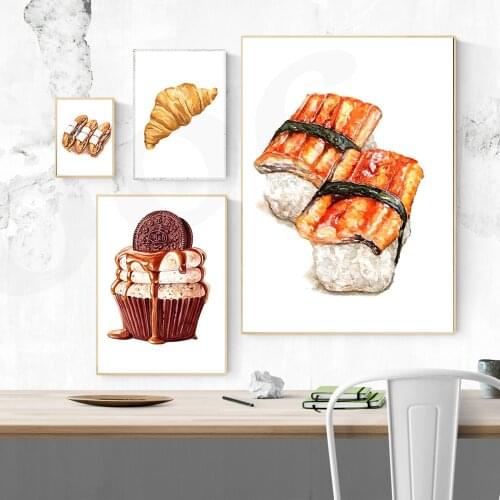 Delicious Food Image Poster Printing Canvas Wall Art for Kitchen Room Wall Home Decoration Painting Porch Hanging Painting