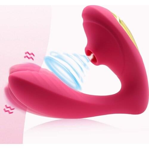 Clitoral Sucking Vibrator, G Spot Dildo Clit Stimulator with 10 Suction and Vibration Patterns Adult Orgasm Sex Toys for Women