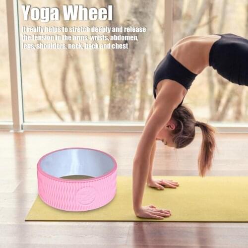 Yoga Wheels With Strap Comfortable Yoga Roller Balance Accessory Yoga Backbending AIDS Pilates Circle Fitness Equipment Roller