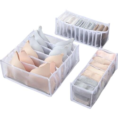 3 Pieces Storage Box Multipurpose Household Practical Commodity Sundries Underwear Socks Drawer Organizers Easy To Use Carry