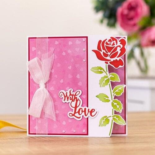 Envelope Rose Flower Lace Metal Cutting Dies Cut Die Mold Card Scrapbook Paper Craft Knife Mould Blade Punch Stencils 2021 New