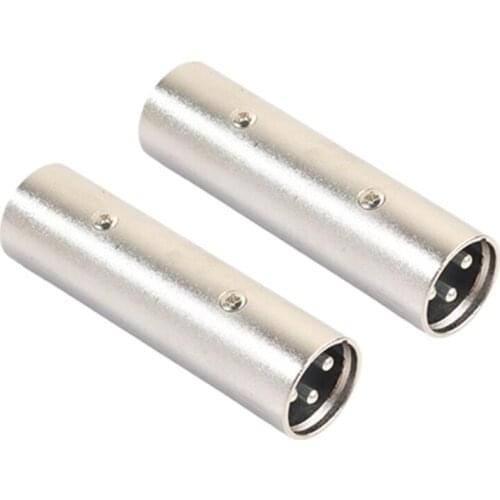 Hot XLR Male to Male Adapter, XLR 3 Pin Male to 3 Pin Male Connector Coupler, Microphone Line Adapter -2 Pack