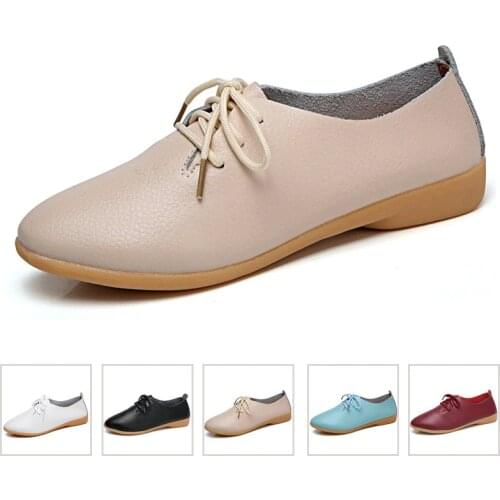 Genuine Leather Summer Loafers Women Casual Shoes Moccasins Soft Pointed Toe Ladies Footwear Women Flats Shoes Female