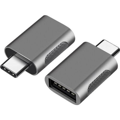 Top Deals USB C to USB Adapter 2 Pack USB Type-C to USB,Thunderbolt 3 to USB Female Adapter OTG for Type-C Devices(Silve