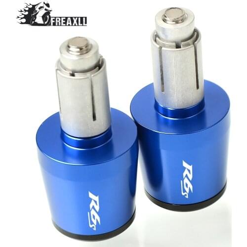 Motorcycle Accessories 7/8" 22MM Handlebar Hand Grips Handle Bar End Cap For Yamaha R6S 2003 2004 2005 2006 2007 2008 2009 R6