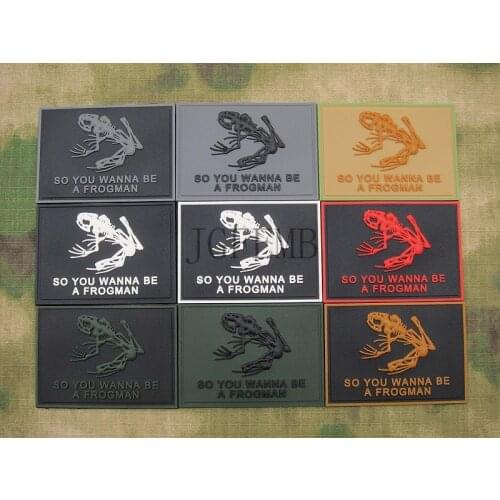 Devgru SealTeam MAL AD OSTEO Skeleton Skull Frog Military Tactical Morale 3D PVC patch Badges