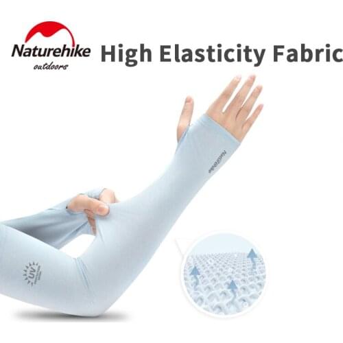 Naturehike Outdoor Sports UV Ice Sleeves 42g/Pair No Finger Woman/Man Long Gloves Non-Slip Running Fishing Summer Sleeve