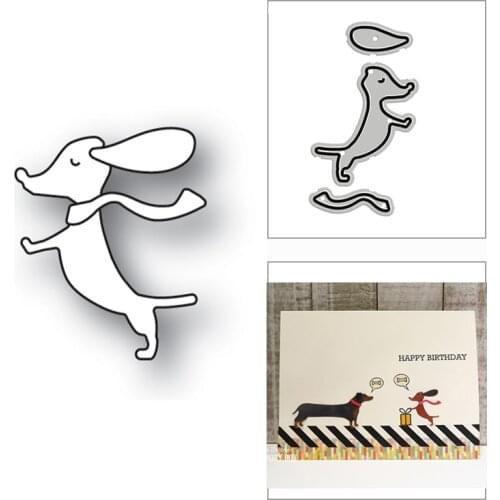 New Lively Puppy Dog Animal 2020 Metal Cutting Dies for DIY Scrapbooking Decorative and Card Making Embossing Craft No Stamps