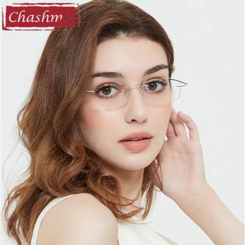 Chashma Men Transparent Lenses Rimless Spectacles Titanium Eye Glasses Ultra Light 2 g Spectacle Frames Women Optical Glass