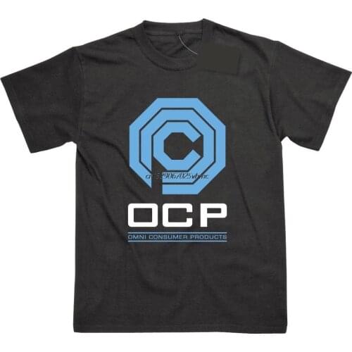 OMNI Consumer Products OCP Inspired By Robocop Printed T-Shirt Fashion Short Sleeve Black T Shirt Top Tee Plus Size