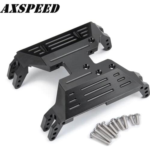 AXSPEED Metal Gearbox Mount Transmission Holder Skid Plate for 1/10 RC Crawler Axial SCX10 III AXI03004 Capra Upgrade Parts