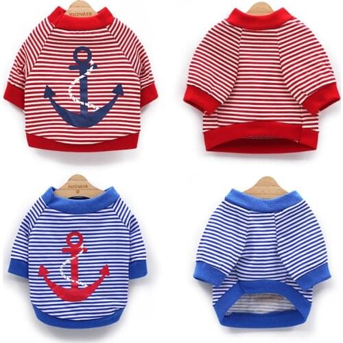 Striped Dog Clothes Summer Pet Vest For Small Dogs Pets Clothing Sailor Puppy Cat Clothes For Dogs Shirts Costume Dog Outfits