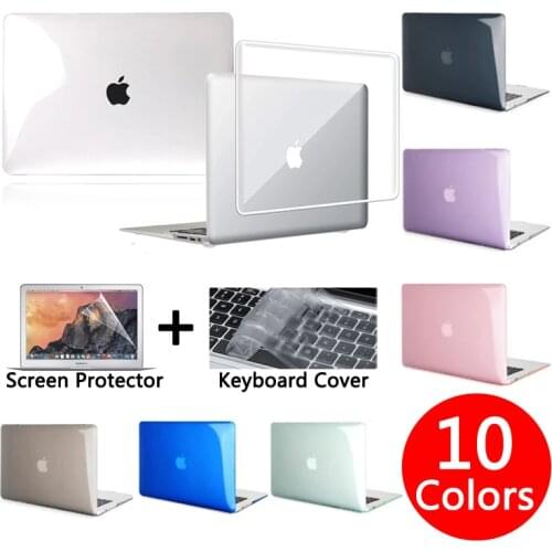 Crystal Laptop Protective Case For Macbook Retina Pro Air 11 12 13 case for Macbook 2020 M1 Chip Pro 13 A2338 Air 13 A2179 Cover
