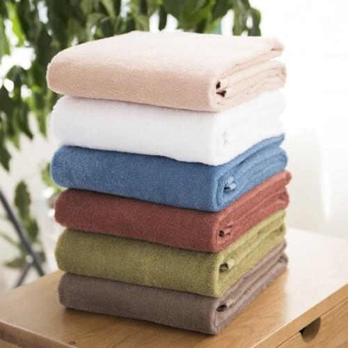 Solid Color Towel Set Pure Cotton Face Square Towel Rectangle Bath Towels Strong Water Absorption Plain Dyed Soft Home Bathroom