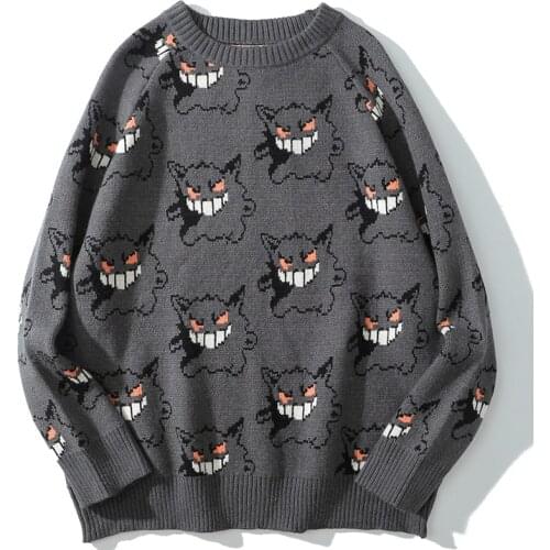 Sweater Men Harajuku Hip Hop Streetwear Men Clothing Spandex Pullover O-neck Oversize Fashion Casual Couple Male Sweaters