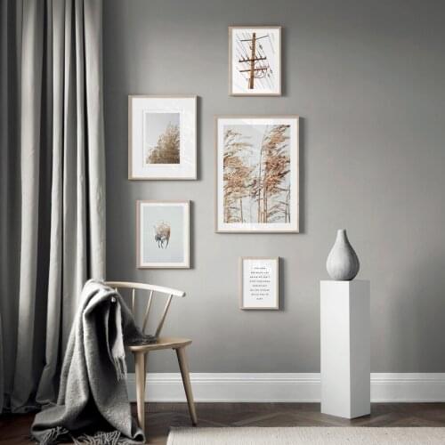 Reed Landscape Photography Wall Art Print Paper Painting Nordic Posters And Prints Wall Pictures For Living Room