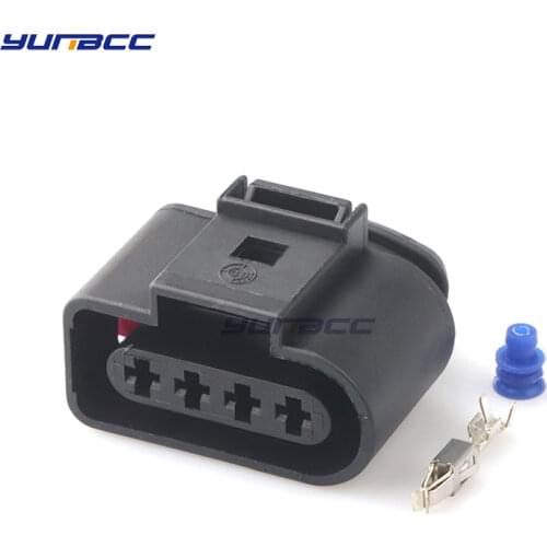 5 Sets 4 Pin way waterproof automotive coil extension adapter electrical wire connector plug 1J0973724 For AUDI VW Skoda VAG
