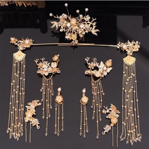 New-style Brides Ancient Hair Ornament Chinese Phoenix Crown Luxury Classical Wedding hair Accessories