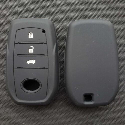 Smart Car Keyless Entry Case Protector For Toyota Corolla Camry Crown RAV4 Highlander Land Cruiser 3 Button Silicon FOB Shell