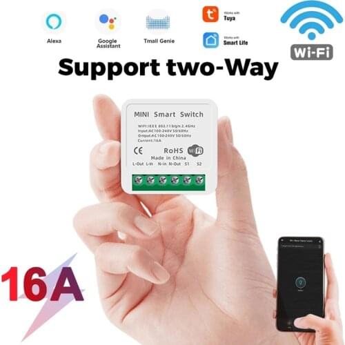 16A Mini Smart Wifi Smart Switch Module Supports Control Smart Home Automation Module Interruptor For Alexa amazon google home