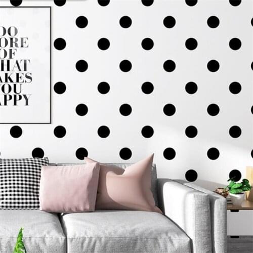 High-end wallpaper black white wave dot dot square lattice pattern Nordic ins style modern minimalist geometric background wall