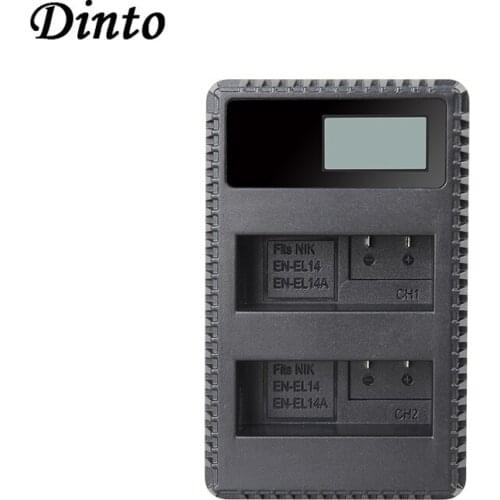 Dinto 1pc EN-EL14 ENEL14 Battery Charger EN EL14 LCD Display Chargers for Nikon D5300 D5200 D5100 D3200 D3100 D3300 P7000