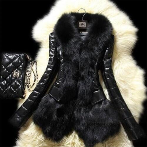 Women Faux Fox Fur Coat Winter Thick Fluffy Long Sleeve Warm Jackets Slim Fit Outerwear Luxury Fur Jacket Elegant Mujer Bontjas