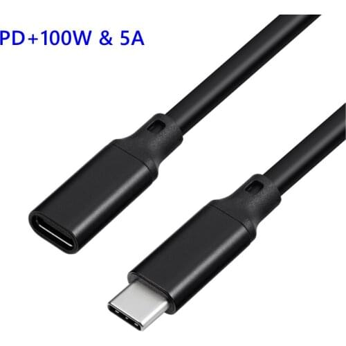 10Gbps Gen2 Type-C USB 3.1 Male to USB-C Female Extension Data 100W Charging Cable Extender Cord Reversible Design0.2m -5m