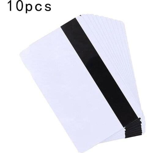 10PCS High Resistance Blank PVC Magnetic Stripe Card 2750 OE Hi-Co 3 Track Magnetic Card For Access Control System