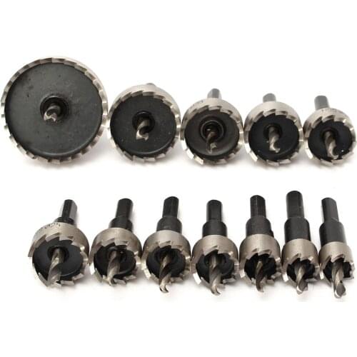 12pcs Hole Saw Tooth Kit HSS Steel Core Drill Bit Set Cutter Tool For Metal Wood Alloy