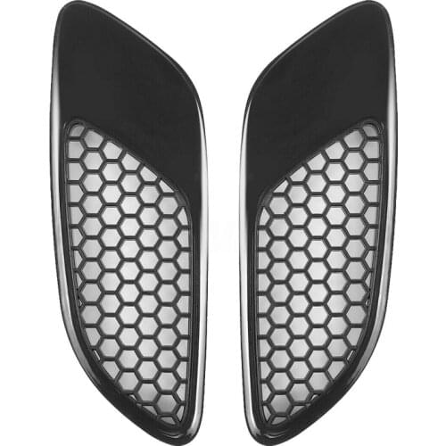 2pcs Black Car Front Hood Air Scoop Bonnet Vent Cover Cap Decor Fit For BMW E90 E91 E92 E93 M3