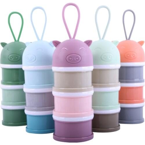 3 layers Baby Food Storage Box Milk Powder Dispenser Holder Formula Container Essential Cereal Infant Colorful Feeding Box
