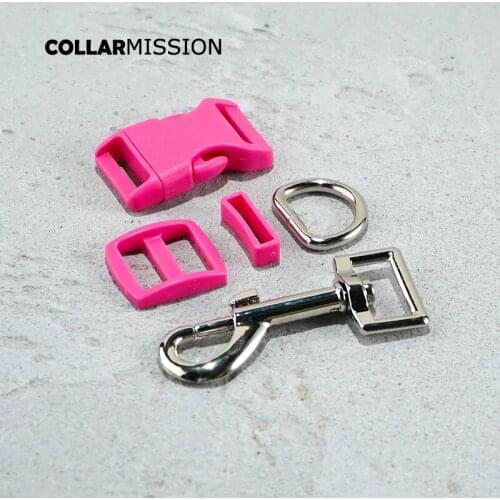 50pcs/lot(plastic buckle+Tri-Glid+square keeper+D ring+metal dog clasp)20mm webbing sewing DIY dog collar accessories 17 kinds