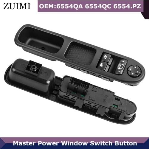 6554QA 6554QC Front Left Side Power Master Window Switch Console For Peugeot 207 Stufenheck 2007-2014 For Citroen C3 Picasso