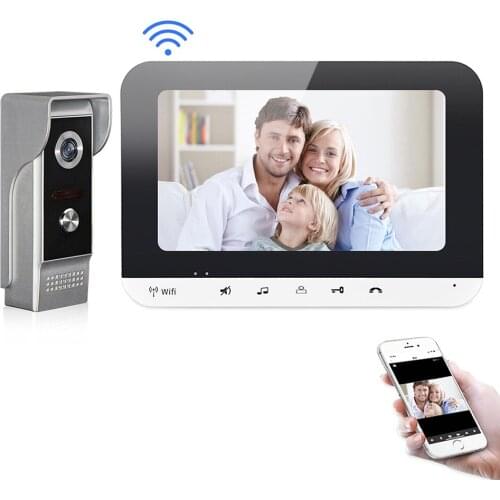 7 Inch LCD Monitor Wired WIFI Video Door phone APP Remote Control WIFI Doorbell Peephole Viewer V70MG WIFI-M4