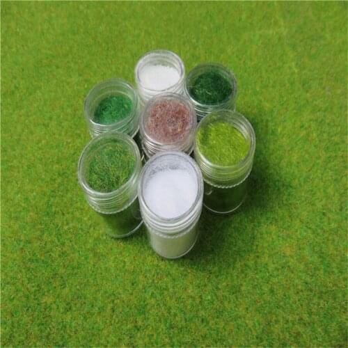 7pcs/lot 70g grass green artificial in pot for ho train railway layout decoration