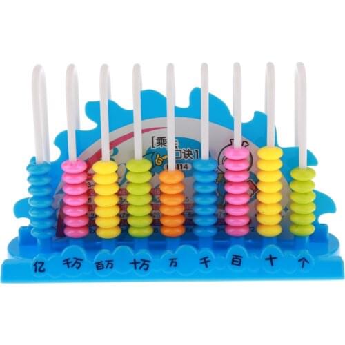 9 Rows 10 Beads Arch Abacus Calculator Arithmetic Number Counting Maths Learning Toy Blue
