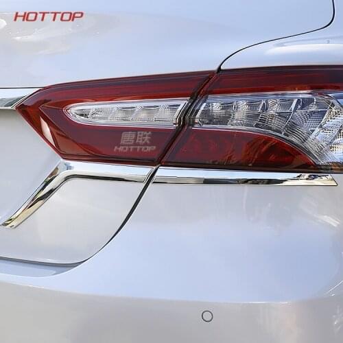 ABS Chrome Taillights Cover Strip Decoration Trimr For Toyota Camry 2018 2019 8th exterior accessories