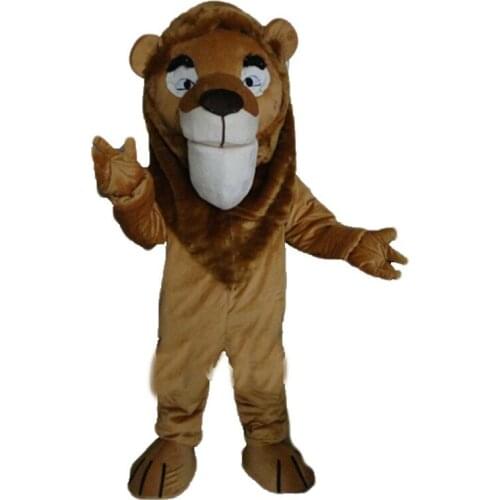 Free Shipping Lion Mascot Costume for Event PartiesFunny Animal Mascot Adult Performance Costume