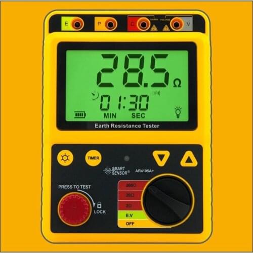 Digital Resistance Meter Tester 2 lines / 3 lines 0.0~200 Ohm Portable Digital Earth Resistance Meter