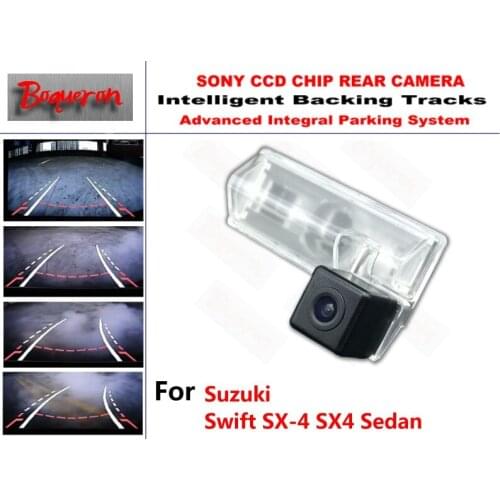 For Suzuki Swift SX-4 SX4 Sedan CCD Car Backup Parking Camera Intelligent Tracks Dynamic Guidance Rear ViewCamera
