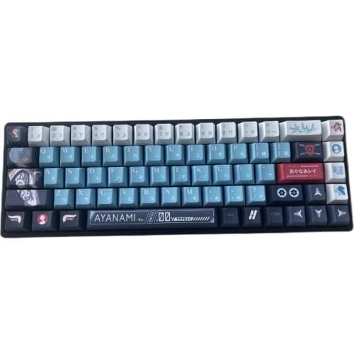 EVA Ayanami Rei cartoon PBT keycap cherry MXheight fit 61/64/68/84/87/96/98/100/104/108