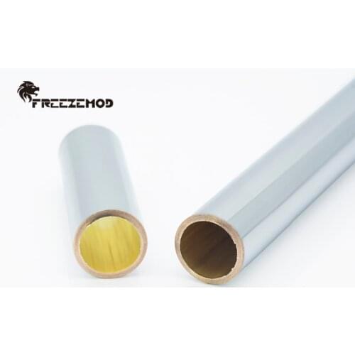 Computer water cooler full metal copper hard tube surface chrome-plated mirror effect brass 490mm. SLYG-H14