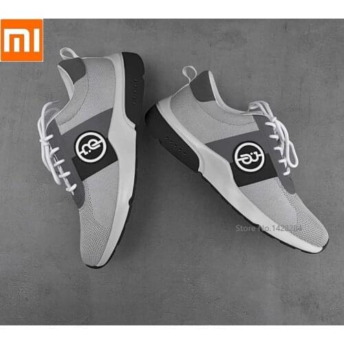 Youpin men Lightweight breathable fashion sports casual shoes male Knitted mesh breathable TPU+PU Flat non-slip outsole Sneakers