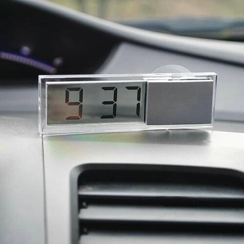 LEEPEE Car Digital Electronic Clock Mounted On Windscreen Dashboard LCD Display Suction Cup Sucker Sticker