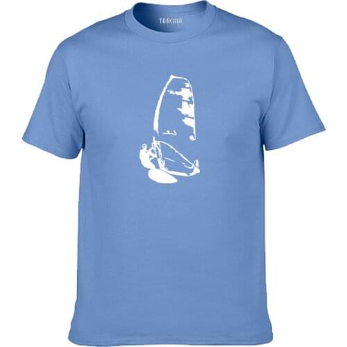 TARCHIA Summer Mens T-shirt Pure Color Cotton Fashion Man Short Sleeve T shirt Sailboa Logo Women t shirt Male Tops Tee 062210