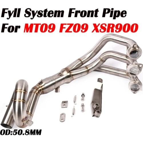 Motoo Motorcycle Exhaust Modified Scooter Front Pipe Slip-On Full System For yamaha FZ-09 MT-09 MT 09 2014-2019(not for Tracer)